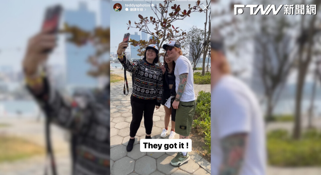 紅髮艾德高雄趴趴走！朝聖黃色小鴨遇粉絲合照　他嗨喊：They got it